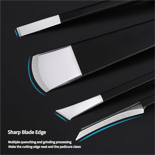 Professional Callus Knife Pedicure Knife for Feet Ingrown Toenail Knives Cuticle Foot Care Tools Dead Skin Removal Nail File Scraper - size: 7 Count (Pack of 1)