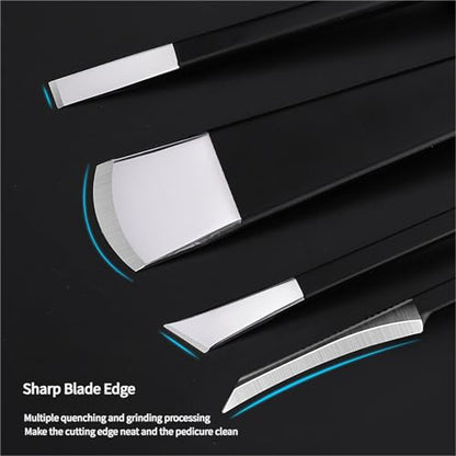 Professional Callus Knife Pedicure Knife for Feet Ingrown Toenail Knives Cuticle Foot Care Tools Dead Skin Removal Nail File Scraper - size: 7 Count (Pack of 1)