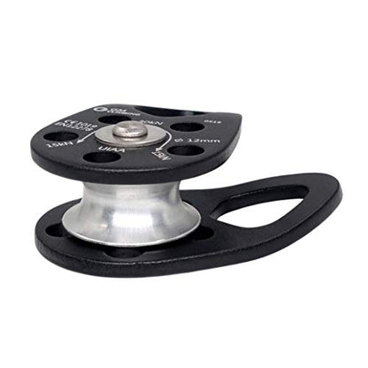 GM CLIMBING Swing Cheek Micro Pulley 30kN CE UIAA Certified - color: Bushing | Black-Pack of 2