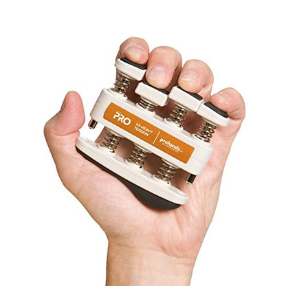 Prohands PRO Hand Exerciser, Finger Exerciser (Hand Grip Strengthener), Spring-Loaded, Finger-Piston System, Isolate and Exercise Each Finger - color: Orange - Pro, size: 13 lb (XX-Heavy Tension)