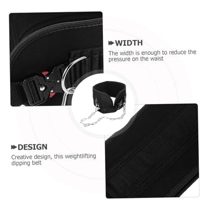 SUPVOX Weightlifting Waist Belt Thickened Chain Resistance Equipment for Men for Dips Chin-ups and Squats Supports Shoulder Chest and Back Strength