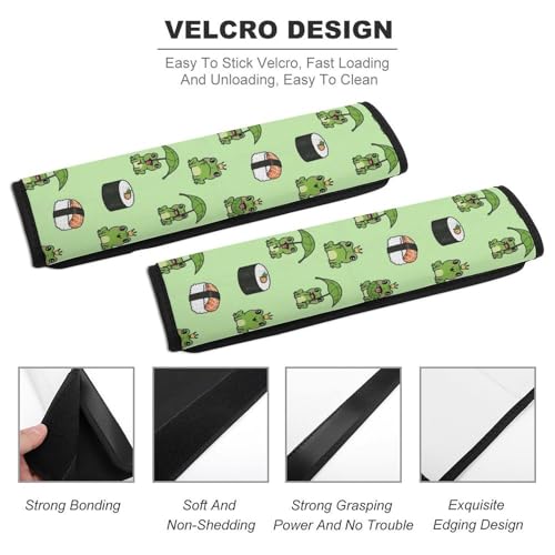 1 Pair Universal Fit Seat Belt Cover for Elderly Support, Most Cars, Frog Gifts Frogs Lovers Seat Belt Cushion, Neck and Shoulder Support - color: Pattern 1031