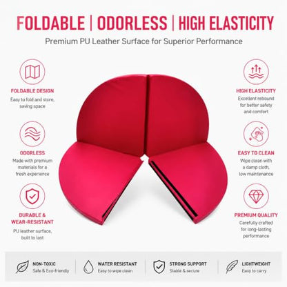 Thick Crash Mat for Pole Dancing & Aerial Hoop, Safety Round Pole Dance Foam Mat, Suitable for Beginners Fitness Gymnastics Striptease Safety Mat - size: 180*3cm/70.9*1.2in