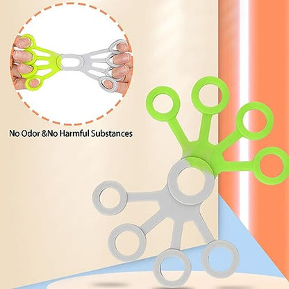 Finger Training Silicone Hand Expander Finger Hand Grip Finger Stretcher Trainer Strength Resistance-band Wrist Exercise Hand Expander Tool Forearm Rings Hand Exerciser Silicone Finger Stretcher Hand