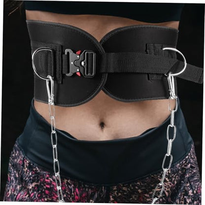 GALPADA Thickened Weightlifting Belt with Detachable Chain for Bodybuilding Powerlifting Gym Accessories Men and Women Heavy-duty Waist Support for Running Hiking Climbing Yoga and