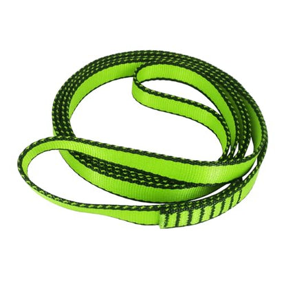 FOSER 18mm Nylon Climbing Sling Runner, 23KN Nylon Rope,Apply to Rock Climbing, Mountaineering, Hiking, Downhill, Emergency Equipment, etc - color: Green(1pcs)