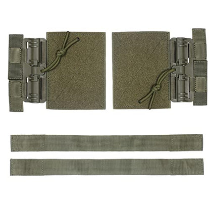 Tactical MOLLE Vest Quick Release Buckle Set Fast Fit Molle Side Belt Cummerbund Straps for JPC CPC NCP XPC 420 Vest - color: Green