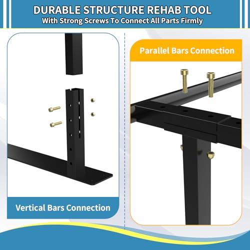 Physical therapy parallel bars, Walking assist bar for rehab & walking balance issues, Adjustable height & width (8FT) - size: 8FT