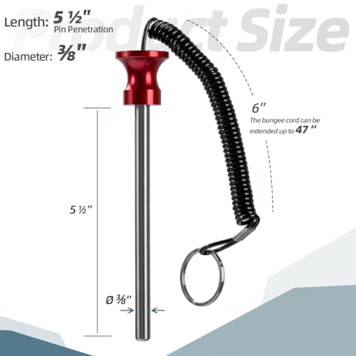 Universal Weight Stack Pin Magnetic for Commercial Gym or Home Gym Club | Heavy Duty Magnetic Weight Stack Pin, Universal Gym Weight Pin Insert with Pull Rope for Plate Apertures Above 10.5 mm