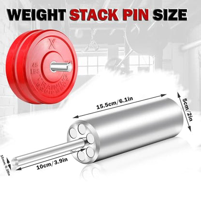 Steel Weight Stack Pin - Gym Pins for Weight Stack, Secure & Durable Fitness Gym Pin Extender for 2" Weight Plates - size: 10*100mm