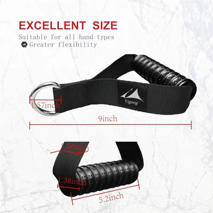 Heavy Duty Gym Workout Handles Attachment for Cable Machine,Resistance Band,Pulley System Home Exercise Equipment, Comfortable and Stronger Grip - color: Carbon Black xw