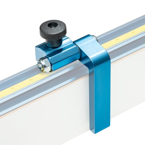 POWERTEC 3" Fence Flip Stop for Table Saw, Miter Saw, and Drill Press, T Track Accessories for Woodworking, 1PK (71367V) - style: 3" Flip Stop