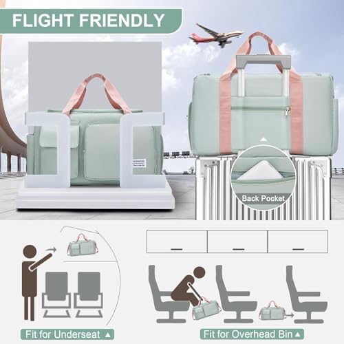 Small Gym Bag for Women, Travel Duffle Bag Carry On Weekender Bag with Shoe Compartment - color: 08#Orange, style: Gym Bag&toiletry Bag