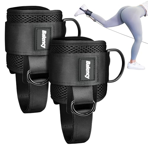Ankle Straps for Cable Machine Woman, Balency Kickback Ankle Strap | Balency Padded Cable Ankle Attachment for Gym, Ankle Cuff, Kickback Ankle Strap for Glute Workout, Leg Extensions