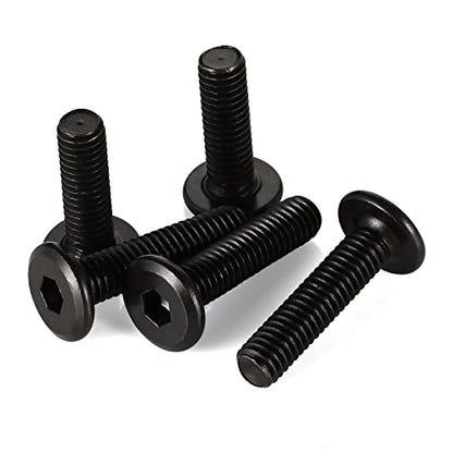 1/4-20 x 5/8" Flat Head Socket Head Screw Furniture Bolts Countersunk Connector Screws, Stainless Steel 18-8 (304), Black Oxide, Fully Threaded, 25 PCS - size: 1/4-20 x 5/8"
