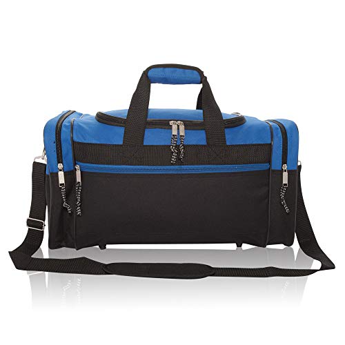 DALIX 17" Blank Duffle Bag Duffel Bag Travel Size Sports Durable Gym Bag - color: Royal Blue