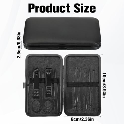 Nail Clippers Sets Manicure Stainless Steel Nail Grooming Cutter Kit Travel Pedicure Care Tools Accessories File Tip Tweezers Cuticle Pusher for Women Dad Men Teen Boys Boyfriend