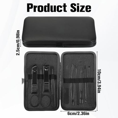 Nail Clippers Sets Manicure Stainless Steel Nail Grooming Cutter Kit Travel Pedicure Care Tools Accessories File Tip Tweezers Cuticle Pusher for Women Dad Men Teen Boys Boyfriend