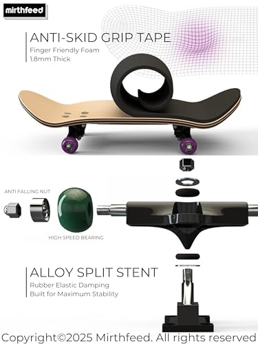 32mm Pro Fingerboard Complete Set | Bearing Wheels | 5 Ply Maple Deck | Anti Skid Grip Tape | Complimentary Tool | Concave Shape - color: Mini Finger Skateboard G : Smelly Cat
