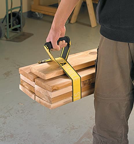 4’ Carry Strap with Handle | Heavy Duty | Adjustable Belt | Easy, Safe, Secure, Lifting, Moving, Carrying Heavy Boxes, Groceries | Best Luggage Strap (Strap-A-handle 4ft. Length, 75lb. Capacity) - color: Heavy Duty - 4' Length, 75lb. capacity