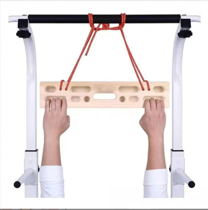 Wooden Hangboard for Rock Climbing, 6-in-1 Fingerboard Training for Grip Strength, Home Wood Finger Mounted Pull Up Bar for Climbers Home Gym