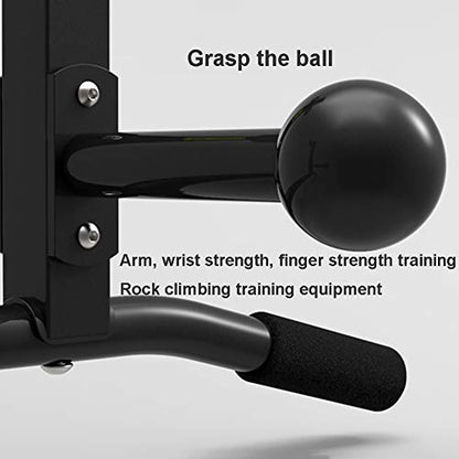 AGYH Wall-Mounted Chin, Steel Horizontal Bar with Grip Ball, Finger-Strength Wrist Training Climbing Equipment, Load 250KG - size: Style 2