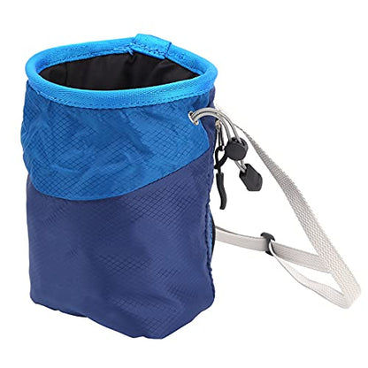 Keenso Rock Climbing Chalk Bag Drawstring Sealing Rock Brushes Support for Outdoor Mountaineering (Blue) - color: Blue