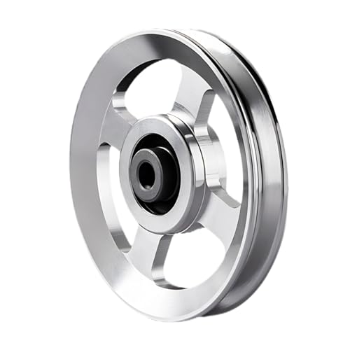 Aluminum Pulley for Home Gym, Load Capacity Sealed Bearing Pulley System, Quiet & Smooth Replacement Gym Pulley Wheel for Cable Machine, LAT Pulldown, Weight Equipment (1, Silver, 88-90mm) - color: Silver, size: 88-90mm