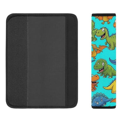 Universal Soft and Comfortable Seat Belt Shoulder Pad for Adult Use, Most Cars, 1 Pair Dinosaurs Harness Pads Strap Anti-Slip Pad - color: Pattern 1087