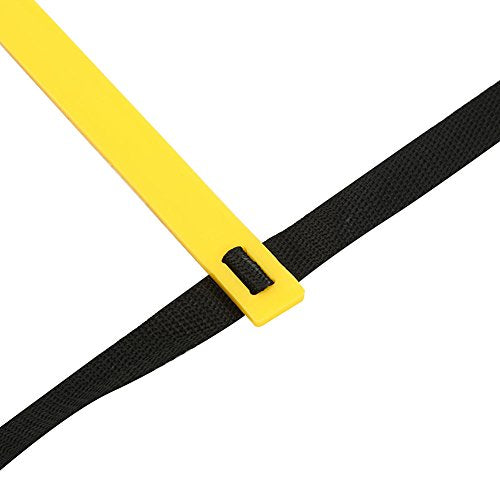 Speed Training Ladder, Portable Footwork Exercise Tackle for Football Soccer Sports (5.5m10 - Rung-Yellow)