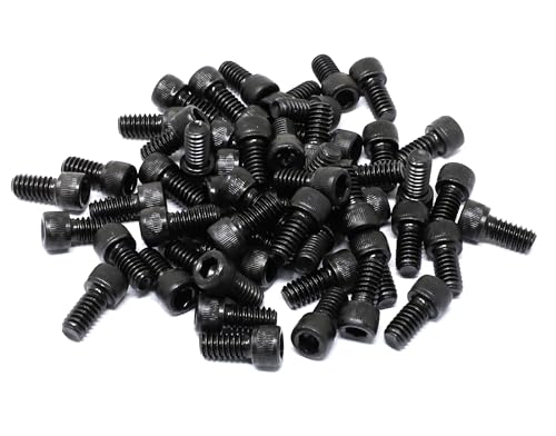 iexcell 50 Pcs 1/4-20 x 1/2" Alloy Steel 12.9 Grade Hex Socket Head Cap Screws Bolts Kit, Black Oxide Finish - size: 1/4-20 x 1/2"