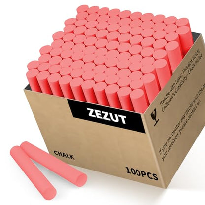 Red Chalk 100PCS, Low Dust Chalks Stick Bulk for Chalkboard Blackboard Non-Toxic - color: Red - 100PCS