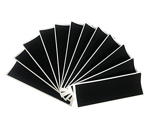 12PCS Fingerboard Grip Tape, Foam Grip Tape for Fingerboards，110mm x 38mm Black Wooden Fingerboard Skateboard Foam Grip Tape Stickers(12) - style: 12