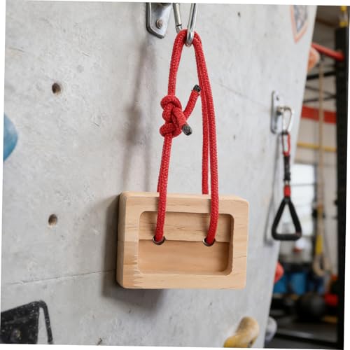 SHERCHPRY 2 Pieces Wooden Rock Climbing Fingerboard Hangboard Portable Grip Strength Trainer for Indoor and Outdoor Climbing Support