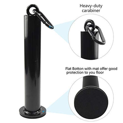 LFJ Weight Loading Pin with Carabiner fit 1 inch and 2 inch Olympic Weight Plate for Cable Pulley System LAT Pulldown - style: Olympic Plates Loading Pin