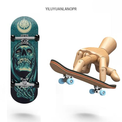 Wooden, pro Fingerboard 29mm Mini handboard、Premium Fingerboard Ideal for Dexterity maneuvers (Reaper) - color: Reaper