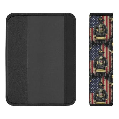 Universal Soft and Comfortable Firefighter American Flag Patriotic Seat Belt Shoulder Pad for Girls and Boys, Most Cars, 2 Pack Seat Belt Covers Cushion Shock Absorption - color: Pattern 1188