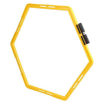 RiToEasysports Agility Rings Set, 6PC Hexagonal Step Training Equipment with Quick-Connect Clips for Football Basketball Tennis Workouts