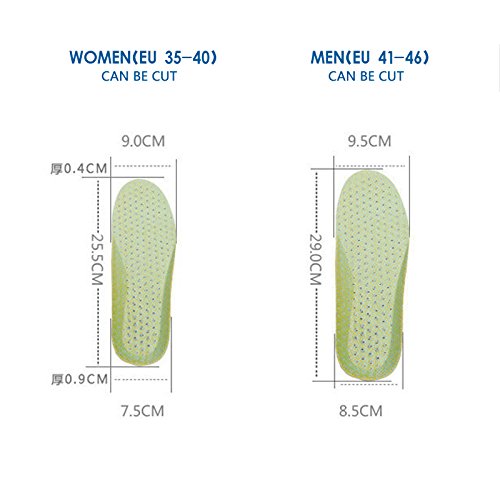 XINIFOOT 3 Pairs Comfortable Breathable Insoles - Comfort Cushioned for Running Walking Hiking, Replacement Comfort Inserts Shoes Pad for Men (US8-11) - size: L: US 8-11