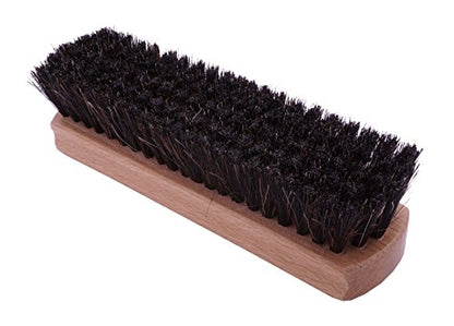 Konex Handcrafted Wooden Shoe Brush with Polished Finish - Shoe Cleaning Brush with Mix Horsehair and Tampico Bristles - Premium Shoe Brushes for Cleaning by Konex - color: Varnished