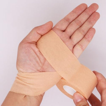 Athletic Sports Tape 1.5 Inch x 30ft, Elastic Athletic Wrist Ankle Tape Roll (2pack, Beige, 1.5 Inch x 10 Yards) - color: Beige