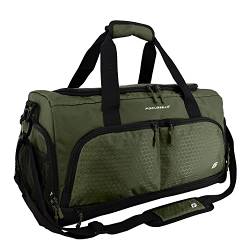 Ultimate Gym Bag 2.0: The Durable Crowdsource Designed Duffel Bag with 10 Optimal Compartments Including Water Resistant Pouch - color: Green, size: Medium (20")