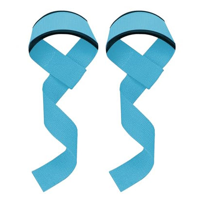 WSAKOUE Lifting Straps, Weightlifting Straps, Deadlift Straps with Padded Neoprene for Power Lifting, Bodybuilding, Gym Workout, Strength Training & Fitness Workout, Resistance - color: Blue