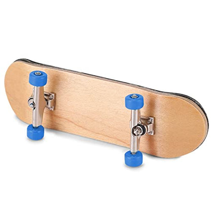 Ejoyous Finger Skateboard, 1Pcs Maple Wooden Alloy Fingerboard Skate Kit with Box Professional Mini Skateboards Reduce Pressure Kids Gifts (Dark Blue) - color: Dark Blue