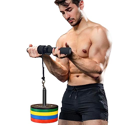 Forearm Blaster Roller Anti-Slip Handle Forearm Wrist Exerciser Trainer Strength Equipment Home Gym Must for Exercising Fitness Workout - color: Nylon