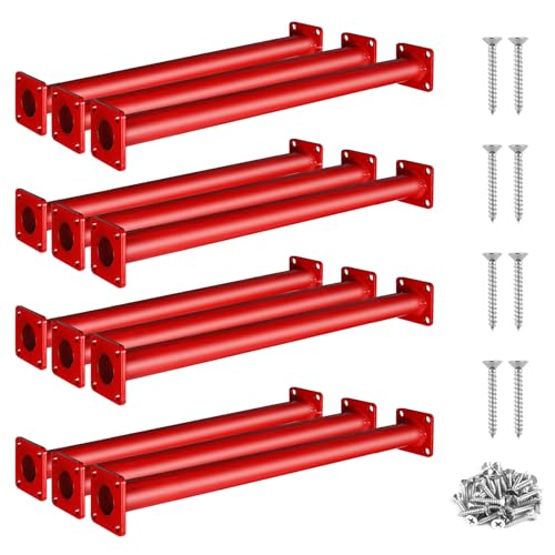 12 PCS Heavy Duty Metal Monkey Bars for Kids, 16.5in Steel Playset Rods With Mounting Plates and Powder Coating for Indoor Outdoor Backyard Playground - size: 12 PCS - 16.5 inches