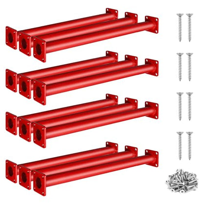 12 PCS Heavy Duty Metal Monkey Bars for Kids, 16.5in Steel Playset Rods With Mounting Plates and Powder Coating for Indoor Outdoor Backyard Playground - size: 12 PCS - 16.5 inches