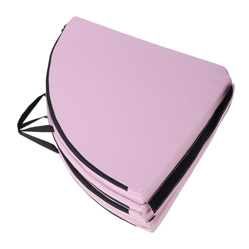 GOWENIC Pole Dance Crash Mat, Foldable Round Crash Mat with EPE Foam Padding and PU Cover, Protective Fall Safety Cushion for Pole Dancing, Dance Safety Pad for Training Fitness Gym