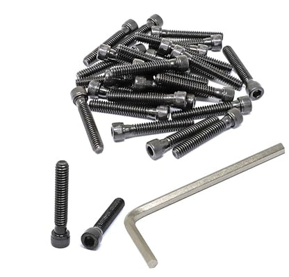 iexcell 25 Pcs 1/4-20 x 1-1/2" Partially Threaded Alloy Steel 12.9 Grade Hex Socket Head Cap Screws Bolts Kit, Black Oxide Finish - size: 1/4-20 x 1-1/2" ( Partially Threaded )