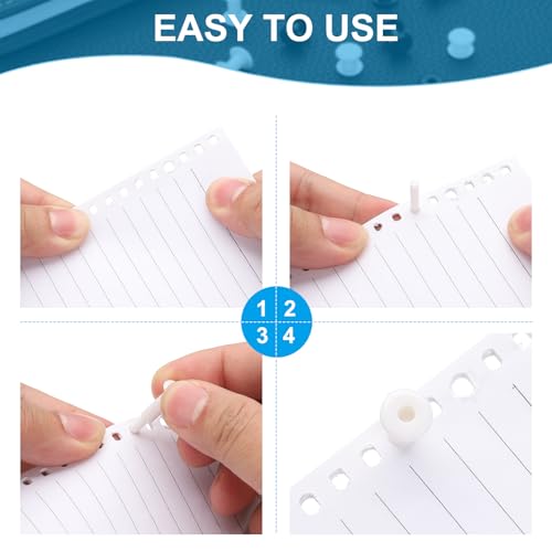 PATIKIL M5x5mm Plastic Binding Post, 50 Sets Plastic Chicago Screws Binding Screw Rivet Post Press-on Buckle for Leather Scrapbook Photo Albums, Black - color: Black, size: M5x5mm